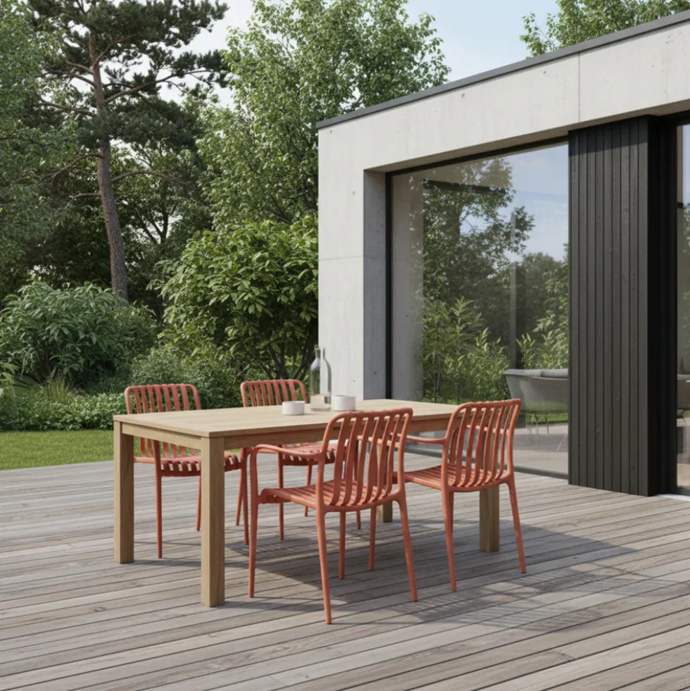 BRANO Lot de 2 fauteuils de jardin en résine