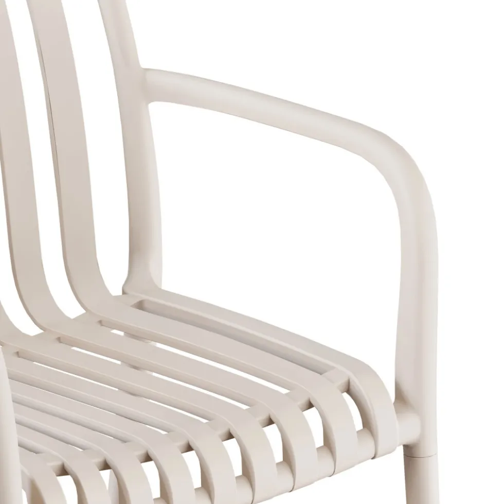 BRANO Lot de 2 fauteuils de jardin en résine