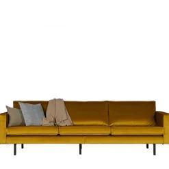 BRONCO Grand canapé 4 places vintage velours