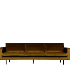 BRONCO Grand canapé 4 places vintage velours