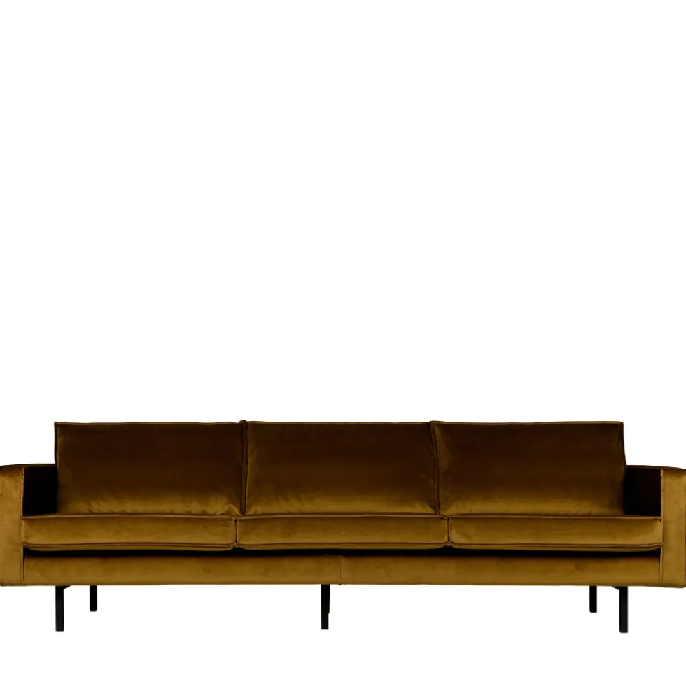 BRONCO Grand canapé 4 places vintage velours