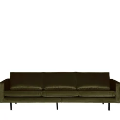 BRONCO Grand canapé 4 places vintage velours