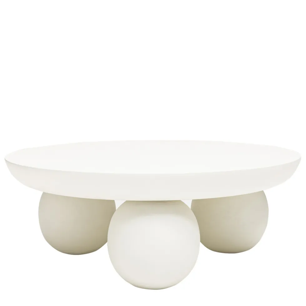 BUNGIN Table basse en bois massif ø90cm