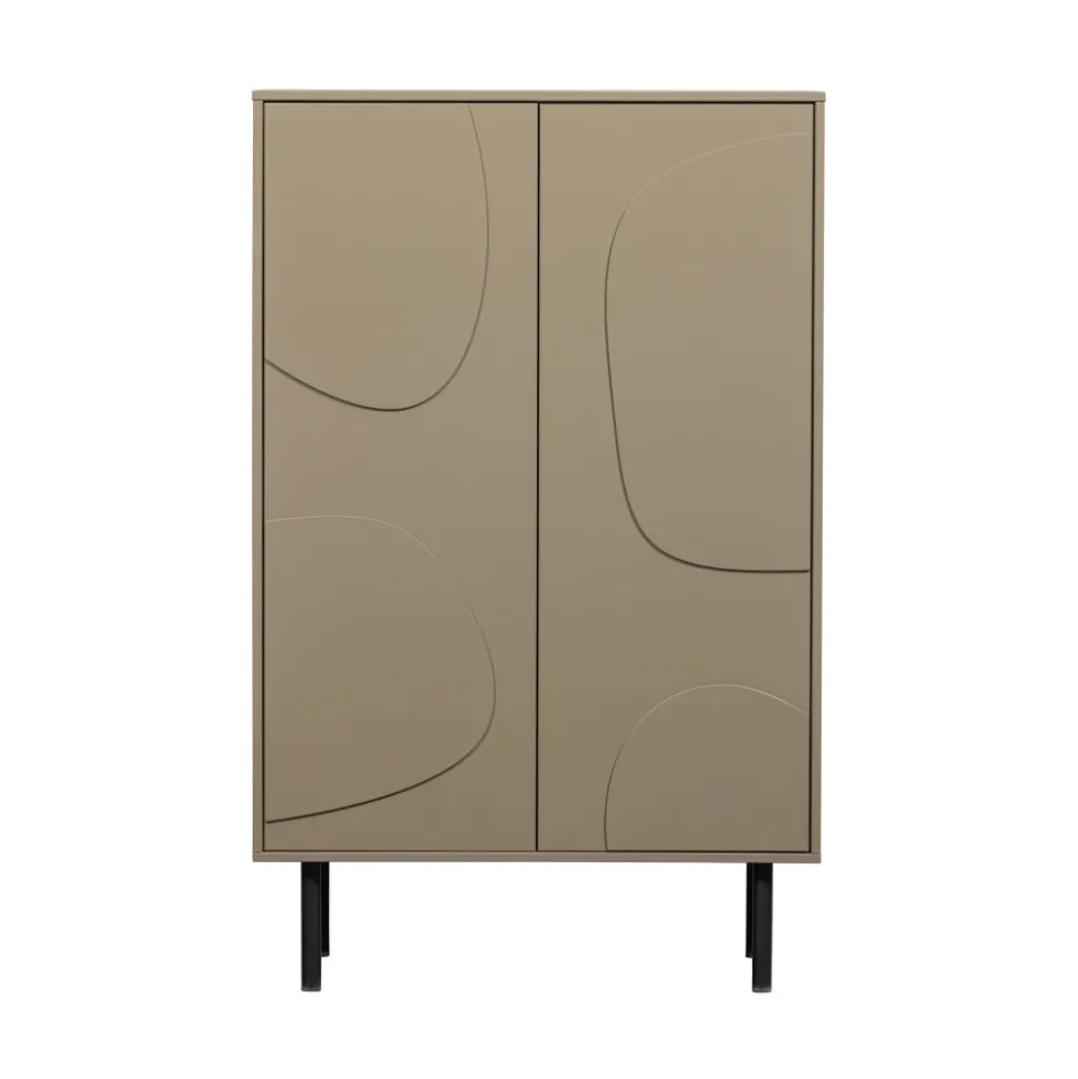 CADIZ Buffet haut 2 portes en bois H135cm