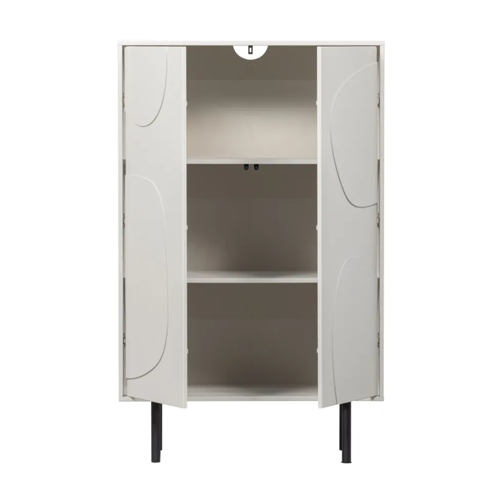 CADIZ Buffet haut 2 portes en bois H135cm
