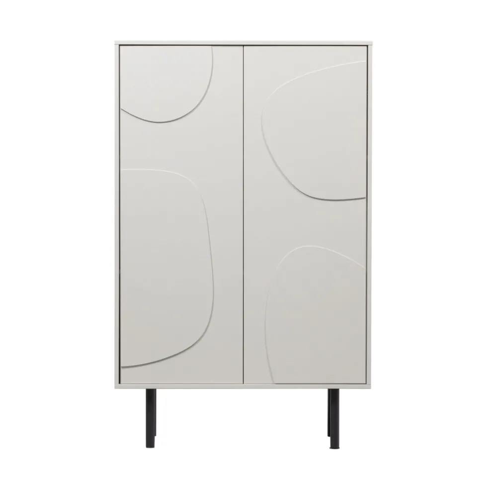 CADIZ Buffet haut 2 portes en bois H135cm