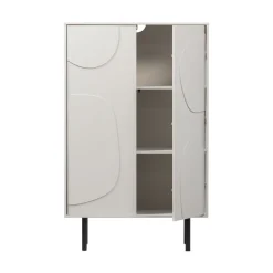 CADIZ Buffet haut 2 portes en bois H135cm