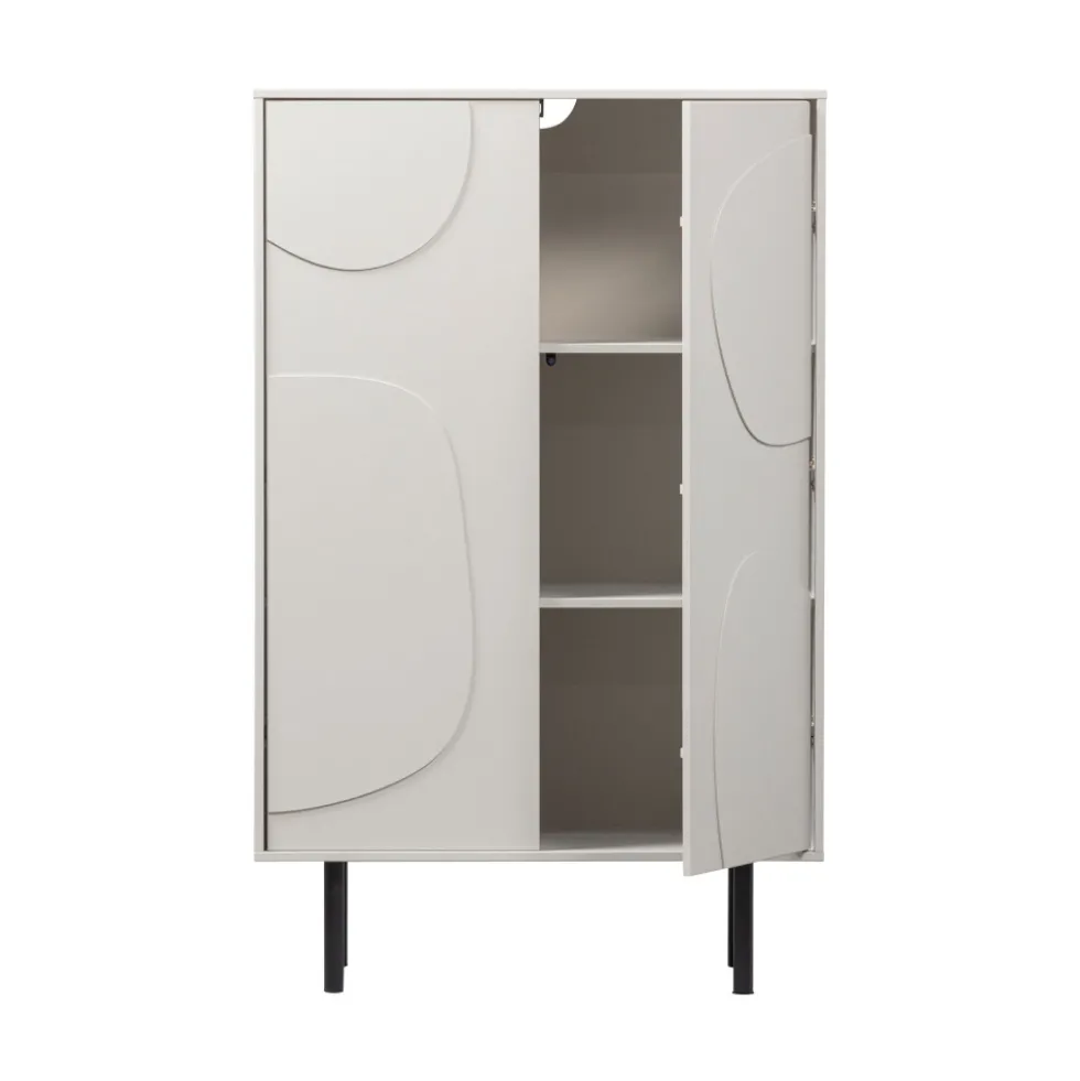 CADIZ Buffet haut 2 portes en bois H135cm