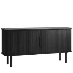 CALLAN Buffet aux portes coulissantes en bois strié L160cm