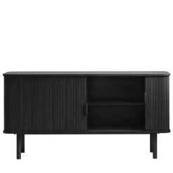 CALLAN Buffet aux portes coulissantes en bois strié L160cm