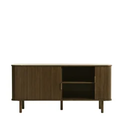 CALLAN Buffet aux portes coulissantes en bois strié L160cm