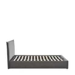 CAMA Lit coffre en velours côtelé 140x190cm