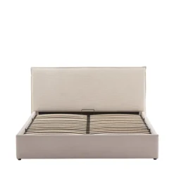 CAMA Lit coffre en velours côtelé 140x190cm