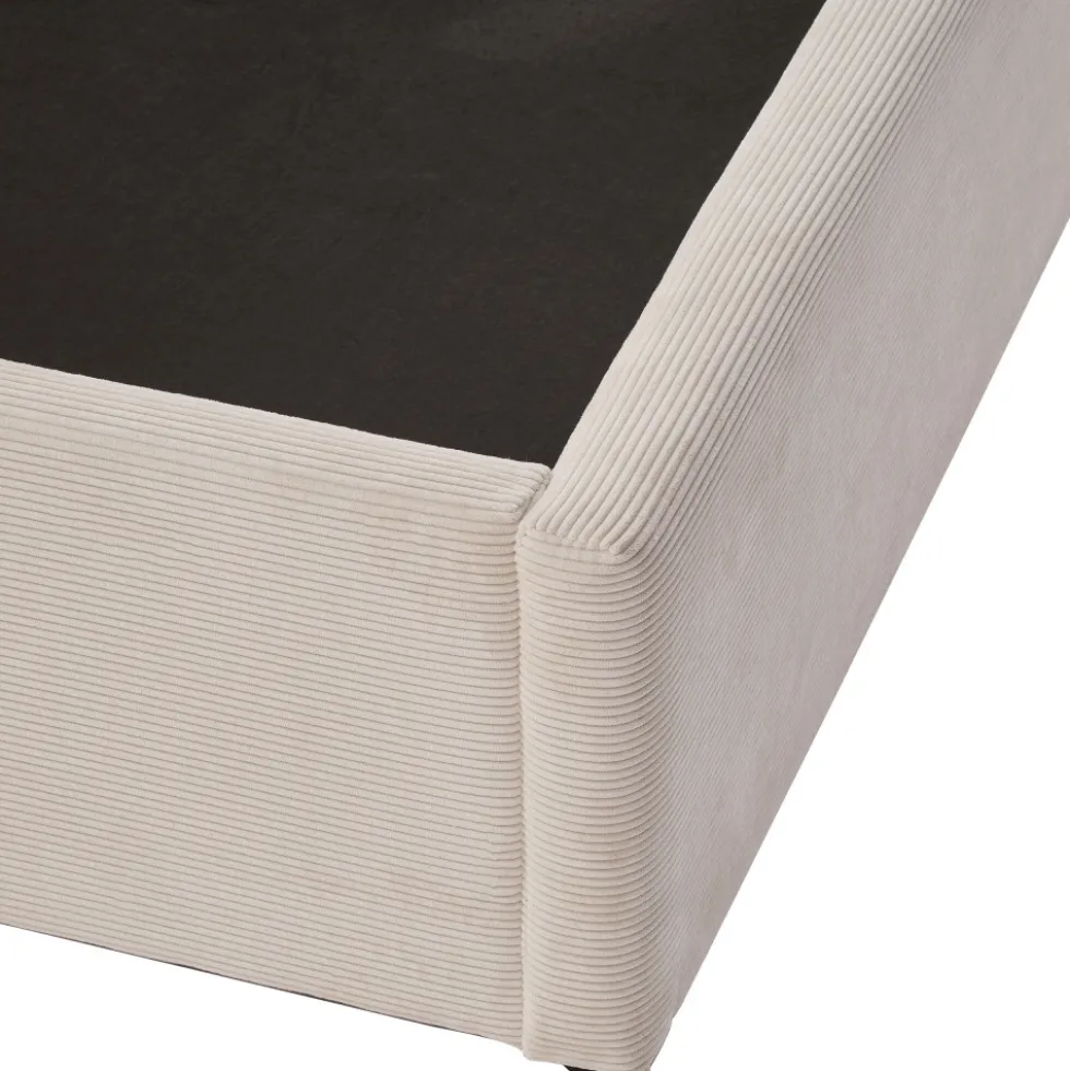 CAMA Lit coffre en velours côtelé 160x200cm