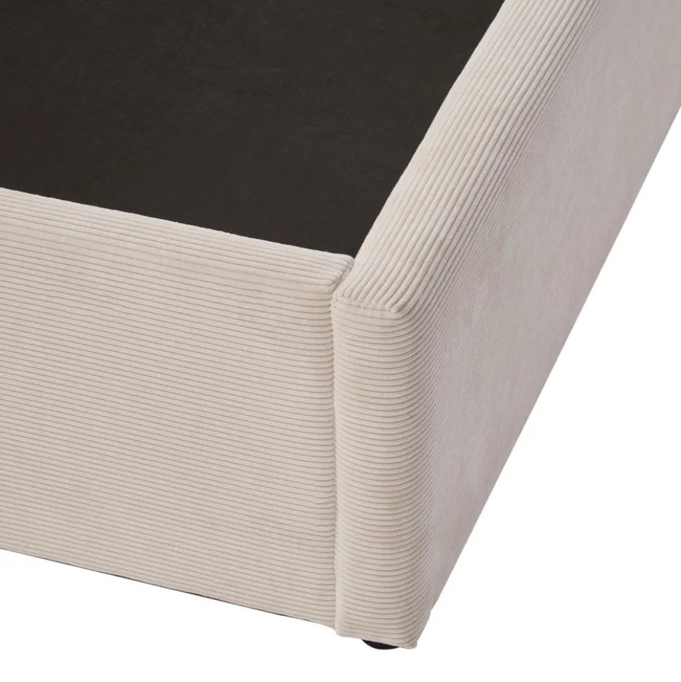 CAMA Lit coffre en velours côtelé 180x200cm