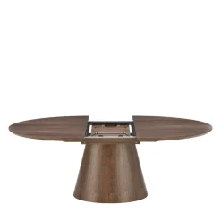CAMI Table à manger extensible 6 à 8 personnes ovale en bois