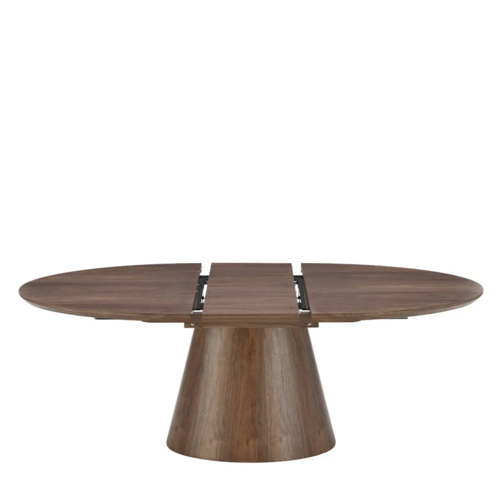 CAMI Table à manger extensible 6 à 8 personnes ovale en bois