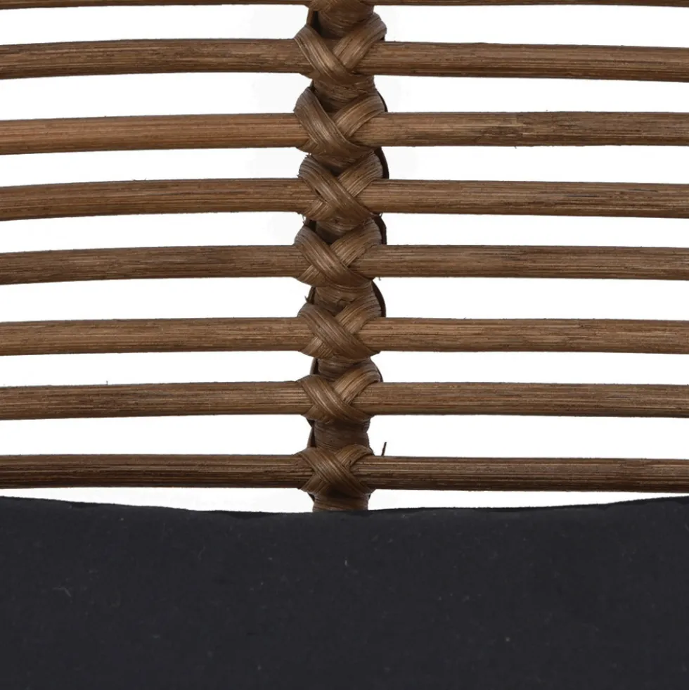 CAPURGANA Lot de 2 chaises de bar design en rotin H 67 cm