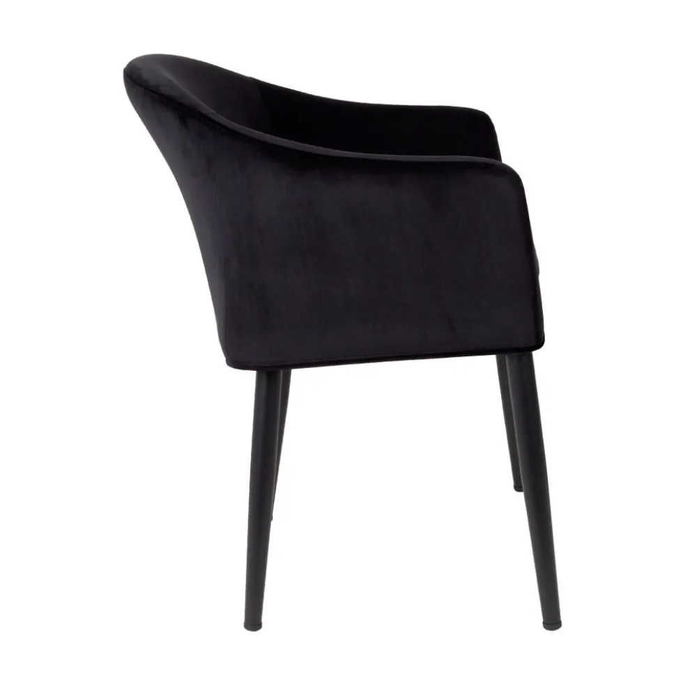 CATELYN Fauteuil de table design en velours