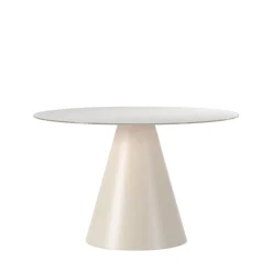 CELESTE Table à manger 4 personnes ronde en verre trempé et métal ø120cm