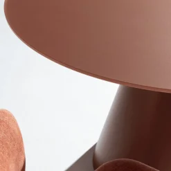 CELESTE Table à manger 4 personnes ronde en verre trempé et métal ø120cm