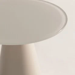 CELESTE Table d'appoint ronde en verre trempé et métal ø45cm