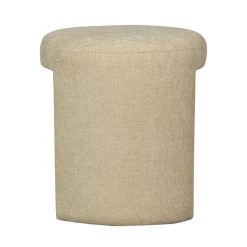 CHARLIE Pouf rond en tissu ø45cm