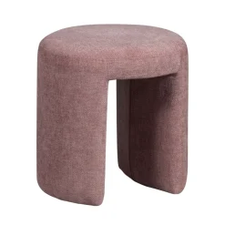 CHARLIE Pouf rond en tissu ø45cm