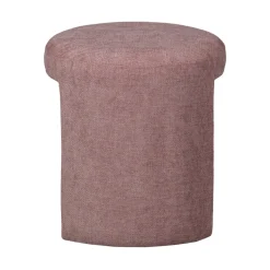 CHARLIE Pouf rond en tissu ø45cm