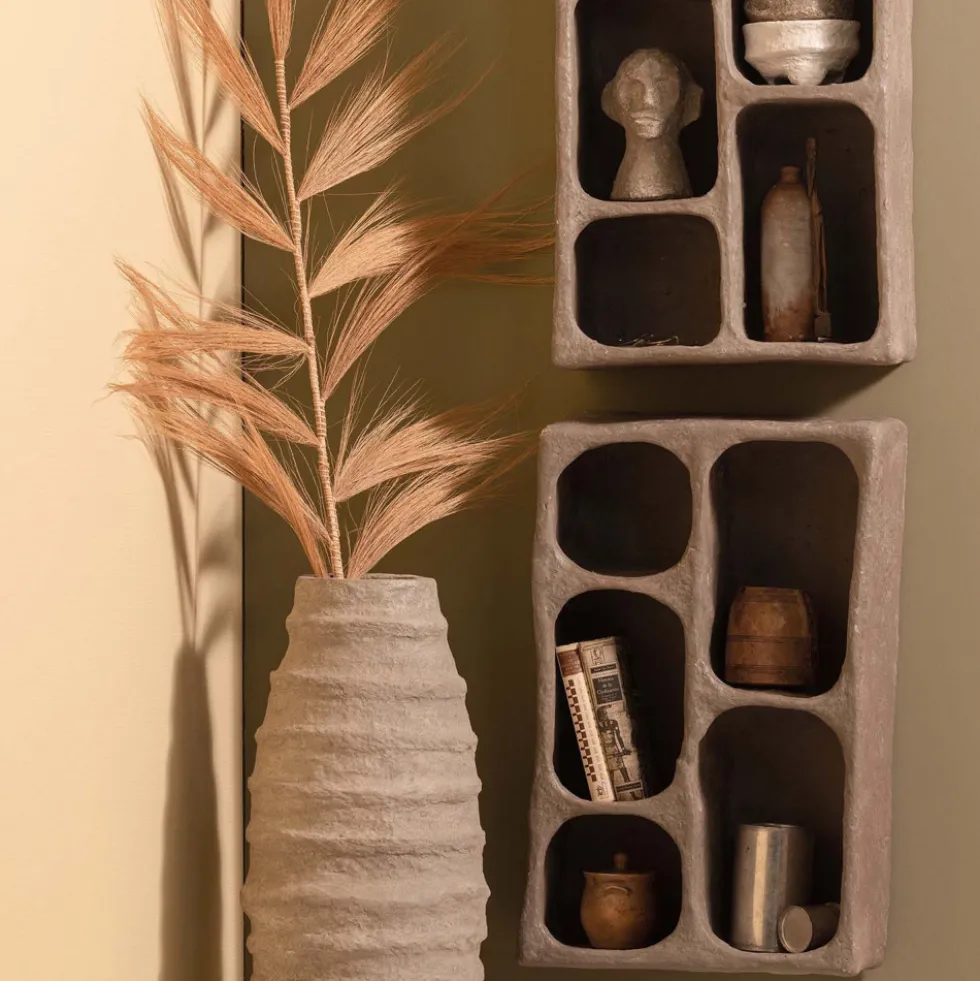 CLAY Étagère murale en papier mâché 5 niches