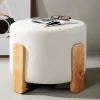 COFFEY Pouf rond en tissu ø52,5cm