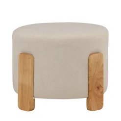 COFFEY Pouf rond en tissu ø52,5cm