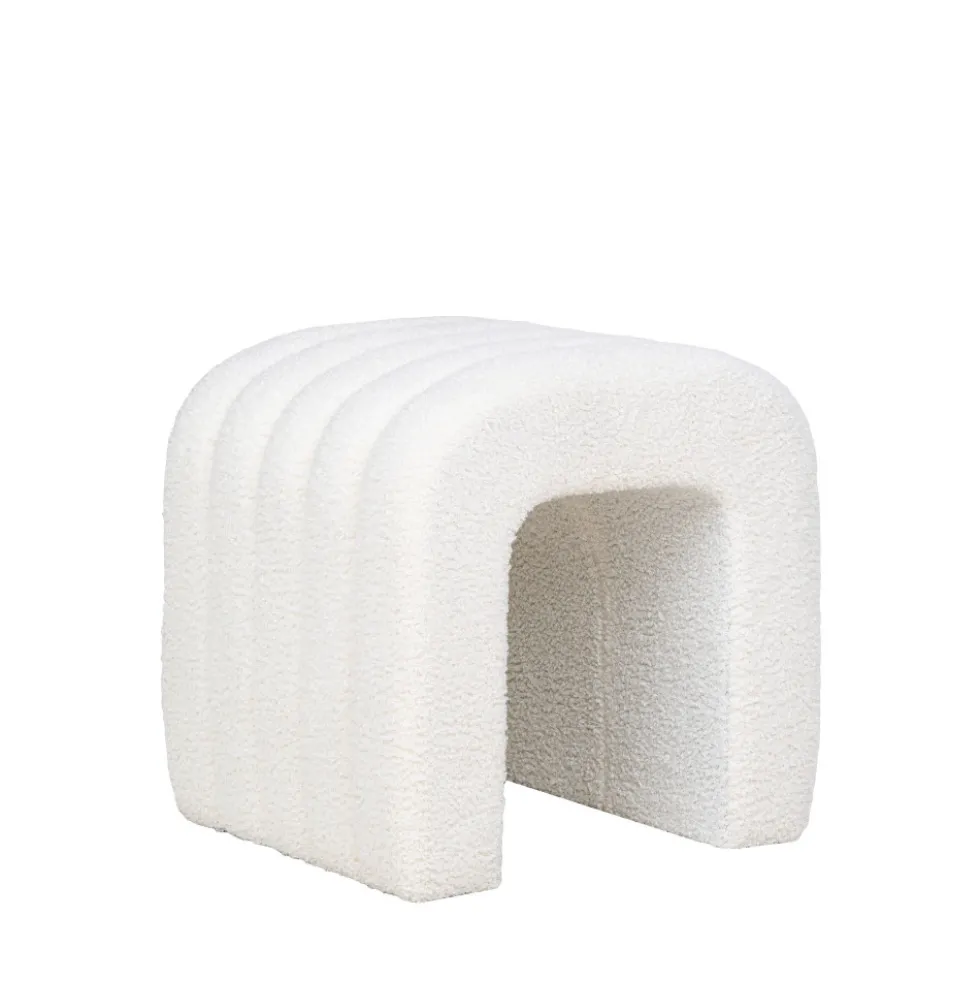 COLMA Pouf en tissu bouclette