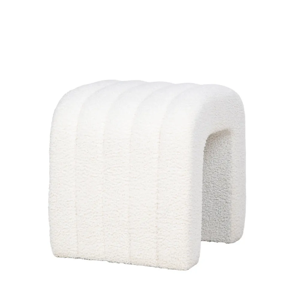 COLMA Pouf en tissu bouclette