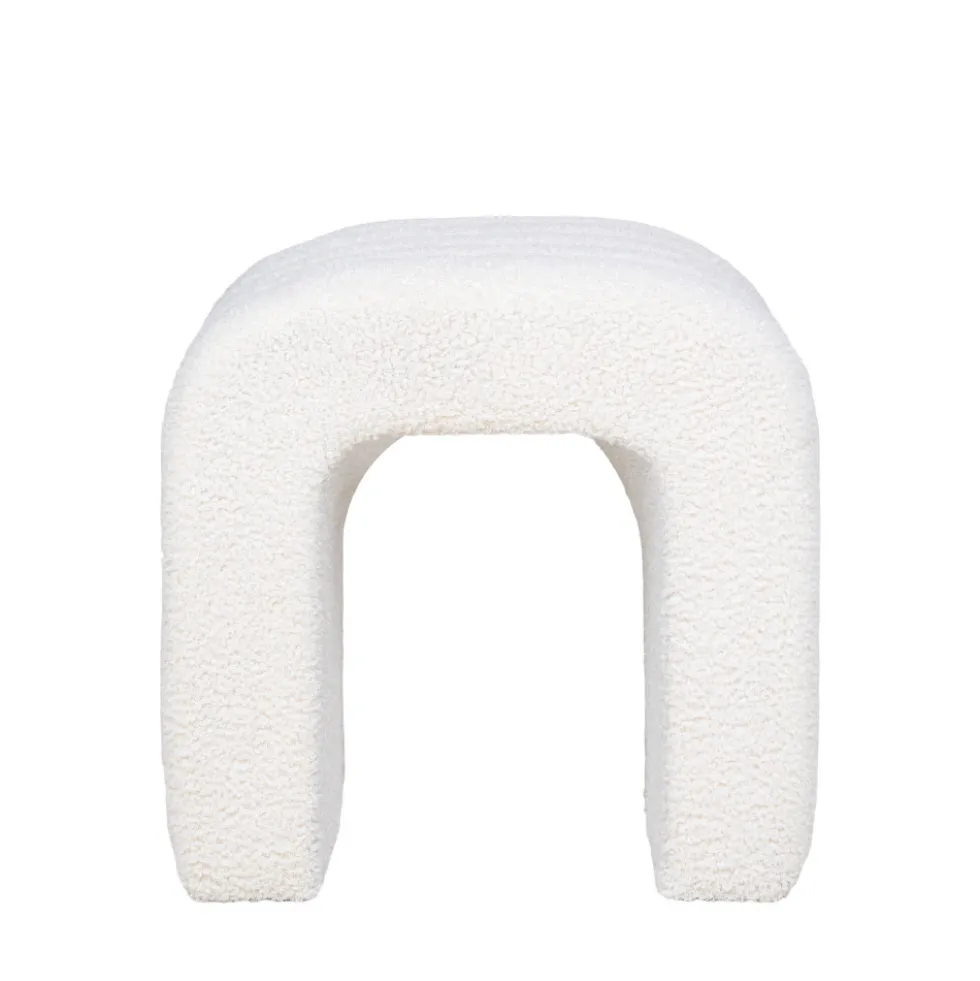 COLMA Pouf en tissu bouclette