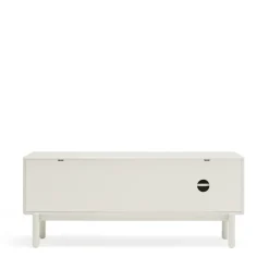 CORVO Meuble tv 1 porte 1 niche et tiroir en bois L140cm