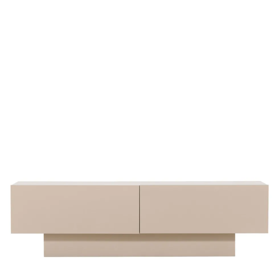 CUENCA Meuble TV 2 portes battantes en bois L160cm