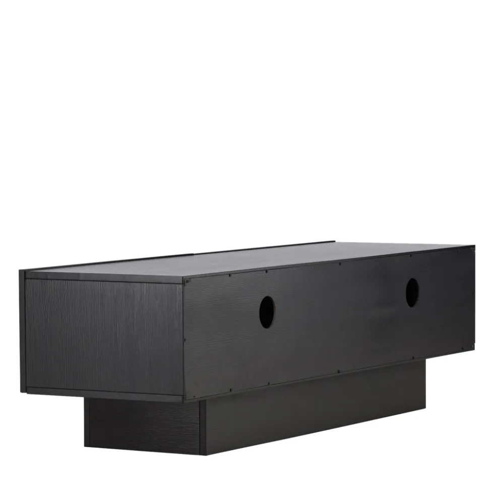 CUENCA Meuble TV 2 portes battantes en bois L160cm