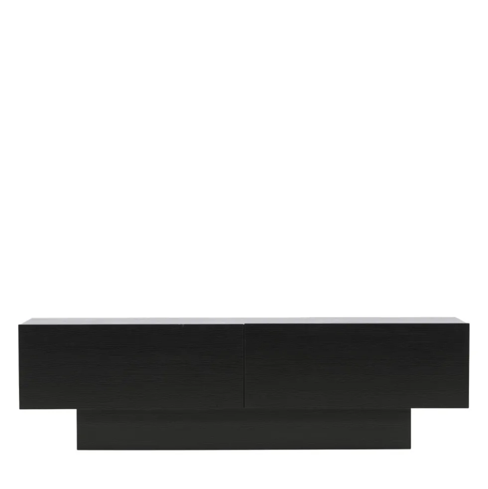 CUENCA Meuble TV 2 portes battantes en bois L160cm