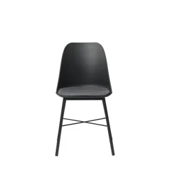 CURVI Lot de 2 chaises en plastique et métal