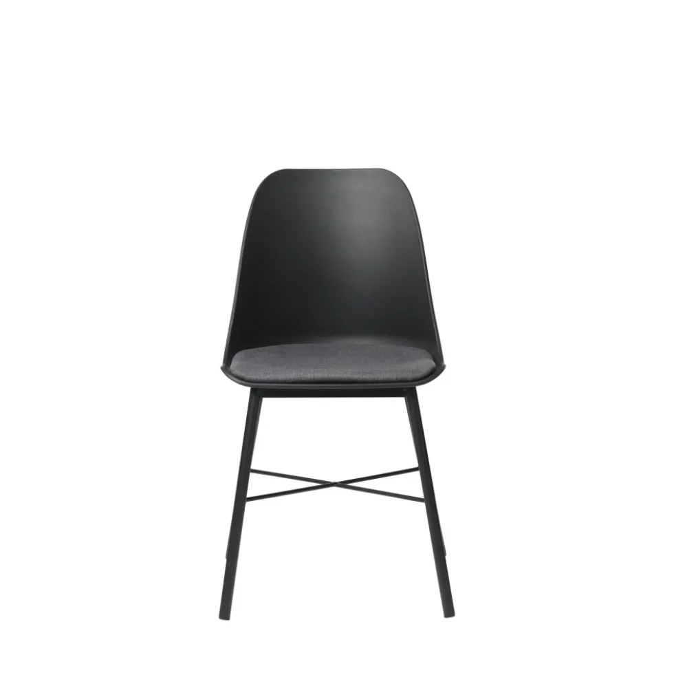 CURVI Lot de 2 chaises en plastique et métal