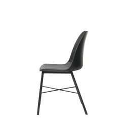 CURVI Lot de 2 chaises en plastique et métal
