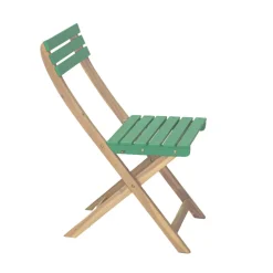 DANA Set bistrot pliant de jardin 2 personnes en bois