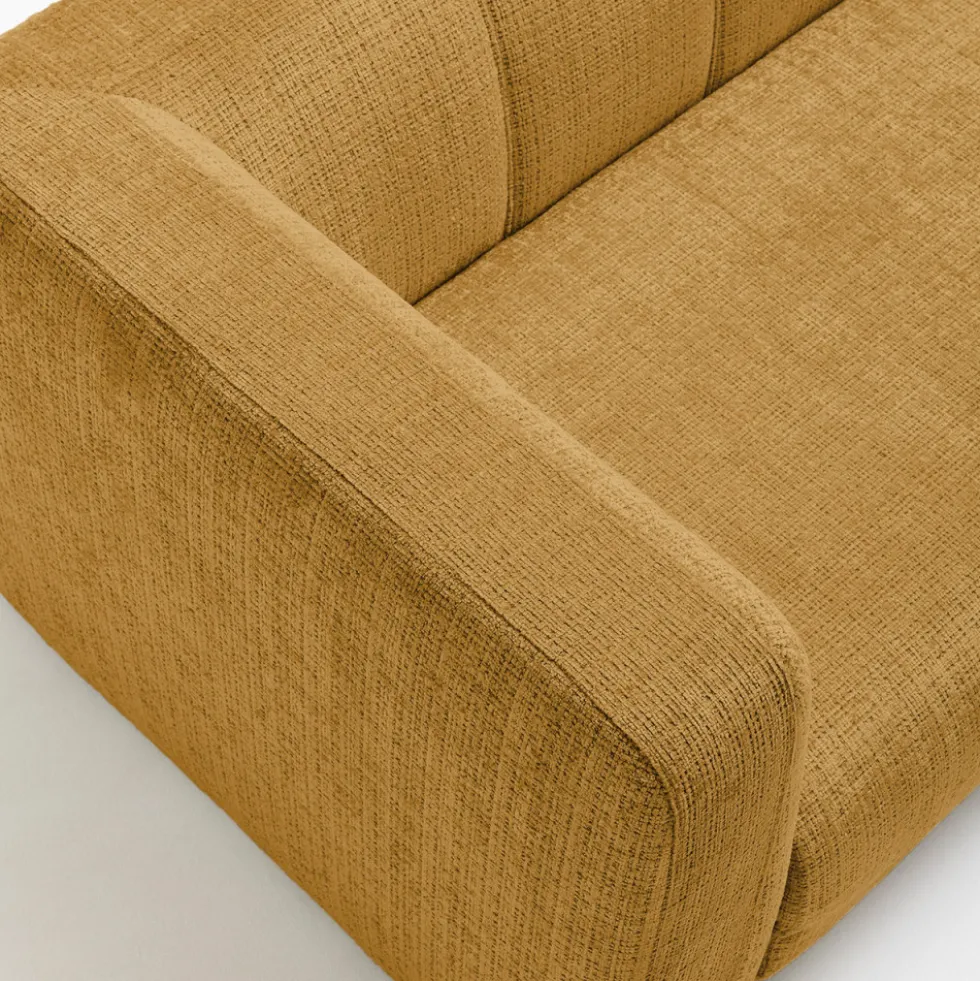DANAE Canapé convertible 4 places en tissu chenille