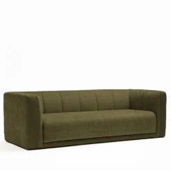 DANAE Canapé convertible 4 places en tissu chenille