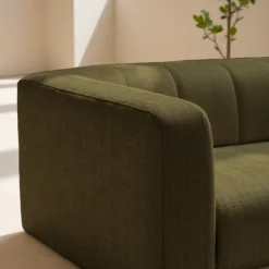 DANAE Canapé convertible 4 places en tissu chenille