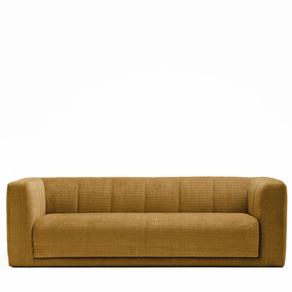 DANAE Canapé convertible 4 places en tissu chenille
