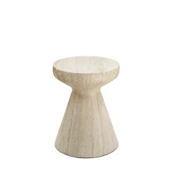 DANLI Tabouret effet travertin H45cm