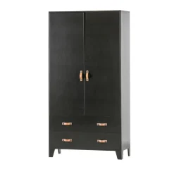 DIAN Armoire vestiaire pour enfant 2 portes 2 tiroirs