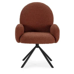 DOURO Chaise de bureau en tissu bouclette et métal